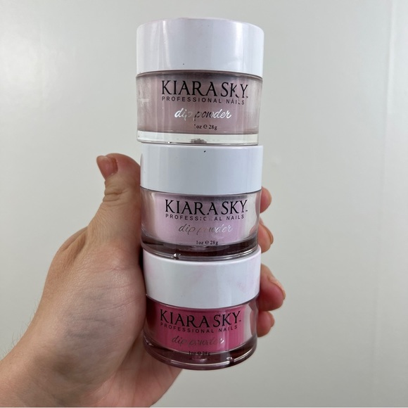 Kiara Sky Dip Powder Nail Color Bundle Rose BonBon Oh Dear! Totally Whipped - Picture 5 of 12
